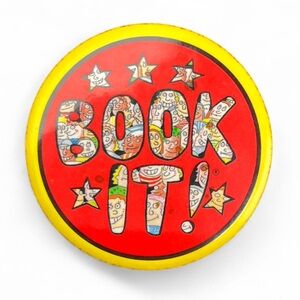 Vintage 'Book It!' Button Pin